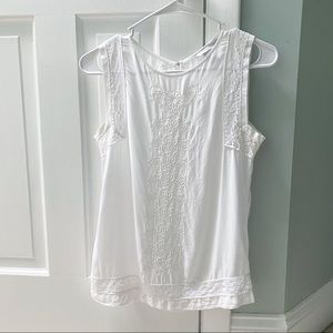 H&M Embroidered Sleeveless Top, size 6, runs small
